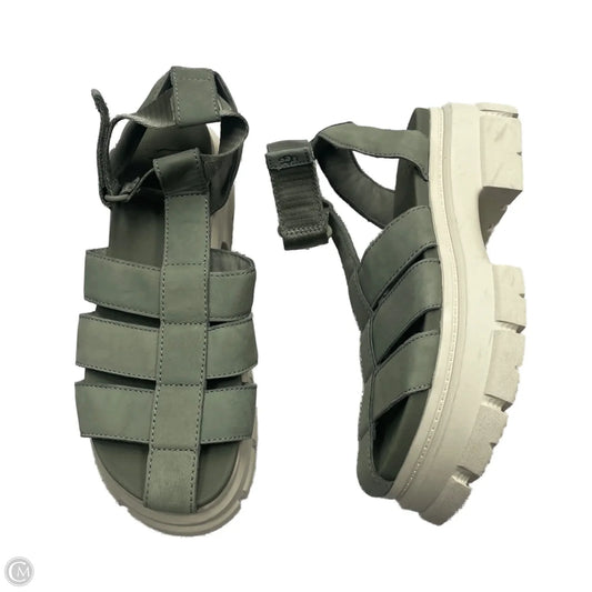 Sandals Designer By Ugg In Green, Size: 8.5