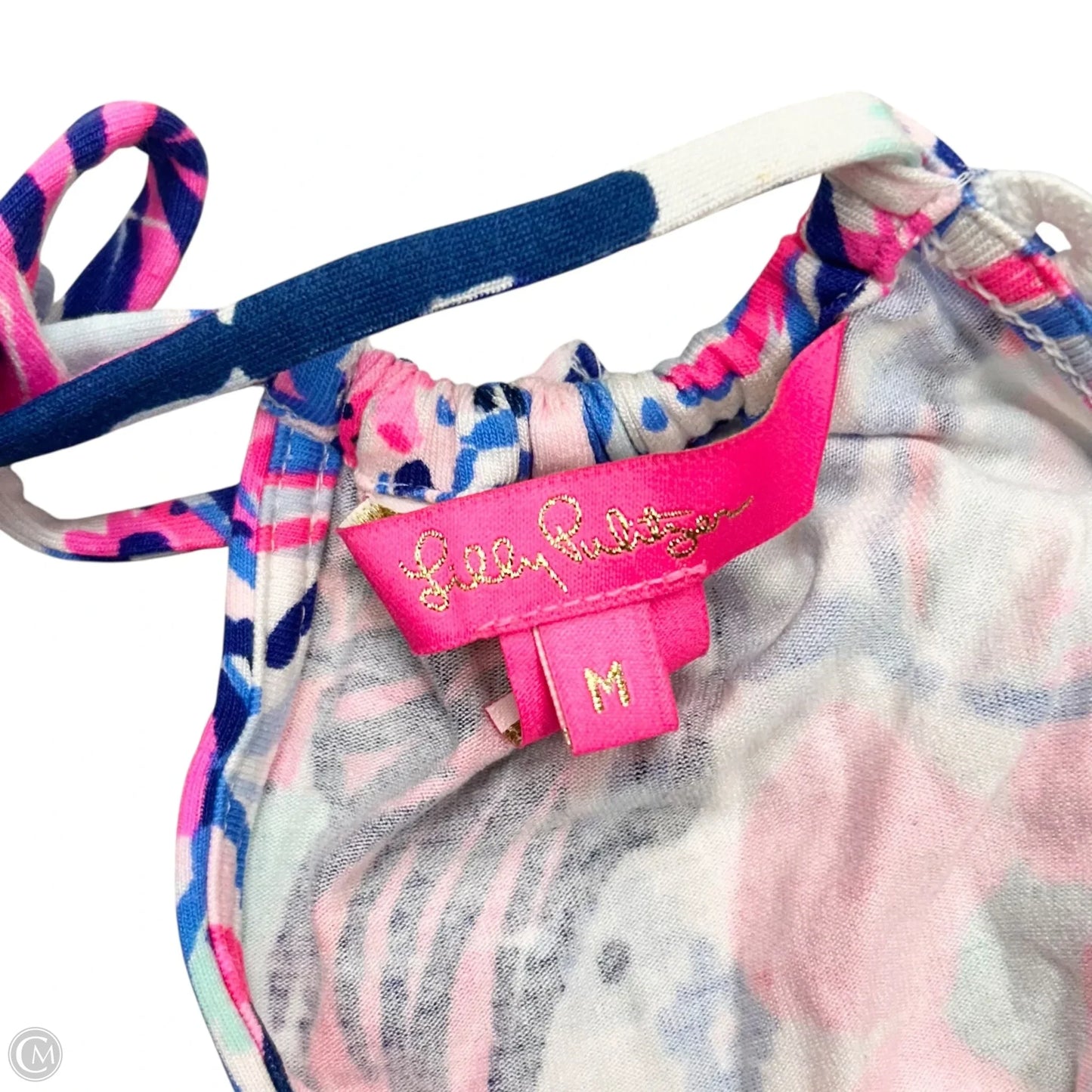 Romper Designer By Lilly Pulitzer In Blue & Pink, Size: M