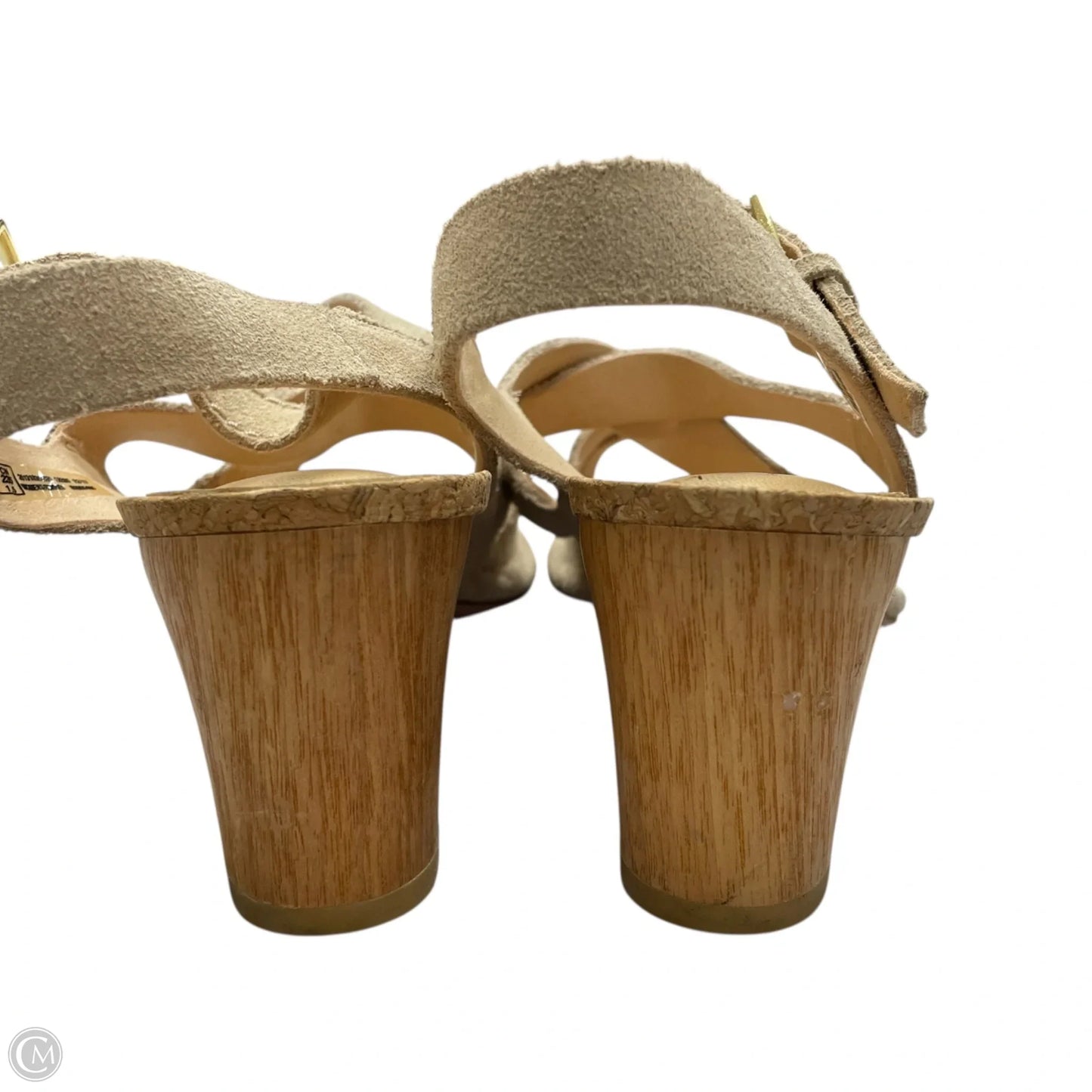 Sandals Heels Block By Clarks In Taupe, Size: 7.5