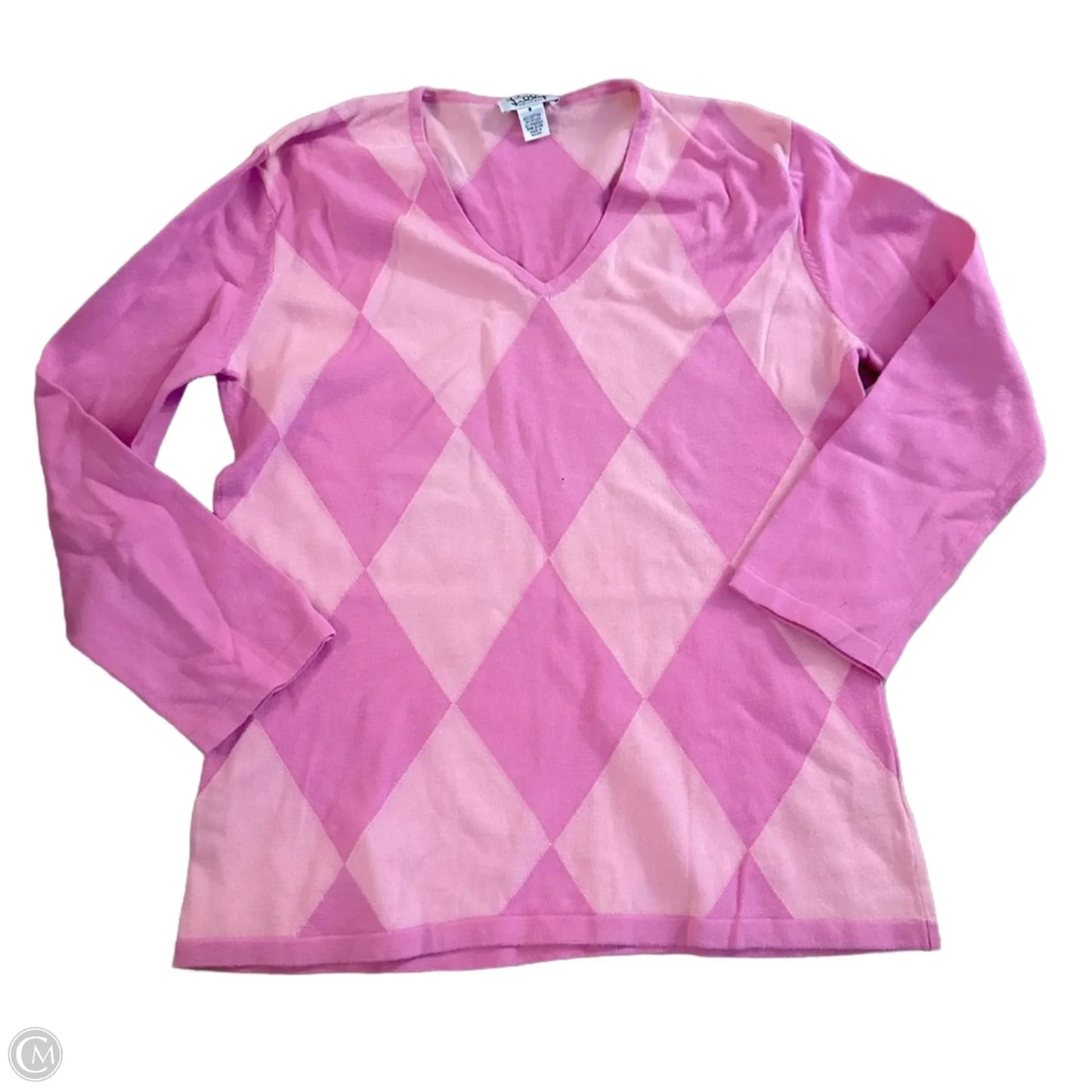 Top Long Sleeve Designer By Lilly Pulitzer In Pink & Purple, Size: S