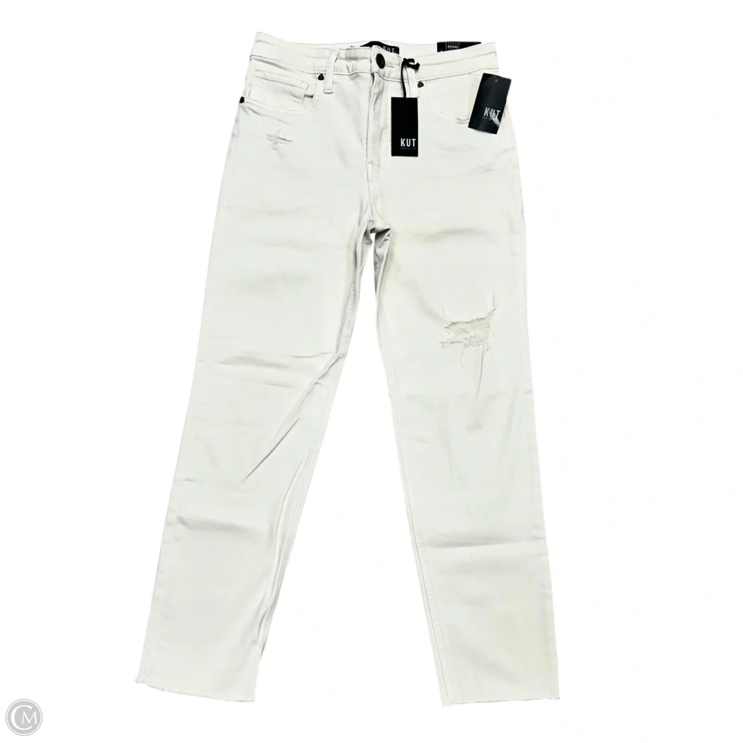 Jeans Straight By Kut In Cream Denim, Size: 2