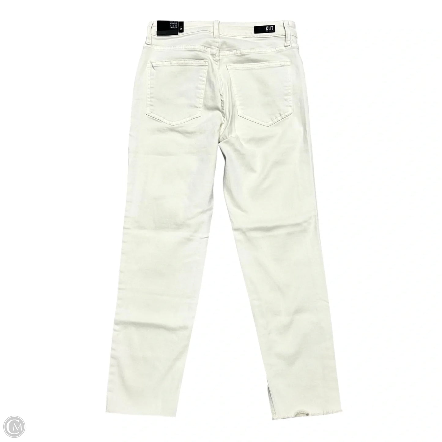 Jeans Straight By Kut In Cream Denim, Size: 2