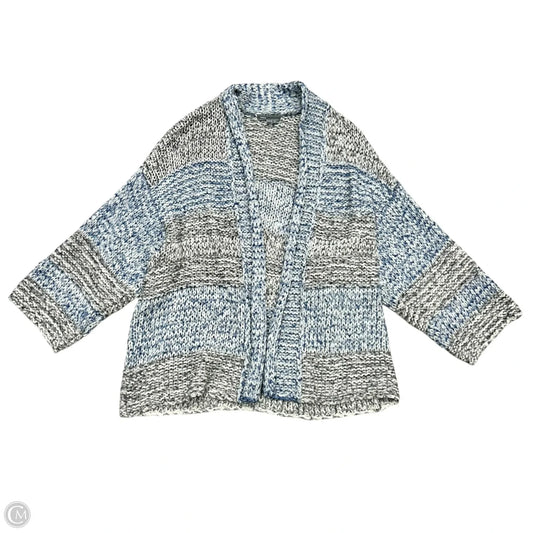 Sweater Cardigan By Vince In Blue & Grey, Size: XS/S
