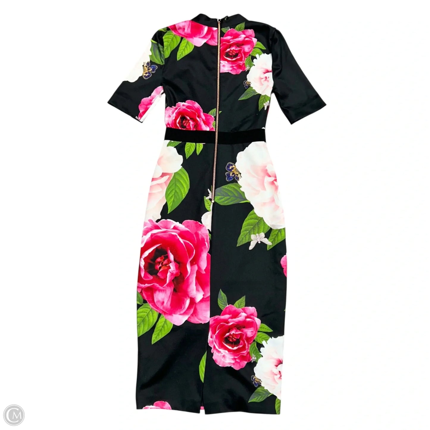 Dress Work By Ted Baker In Black & Pink, Size: Xs