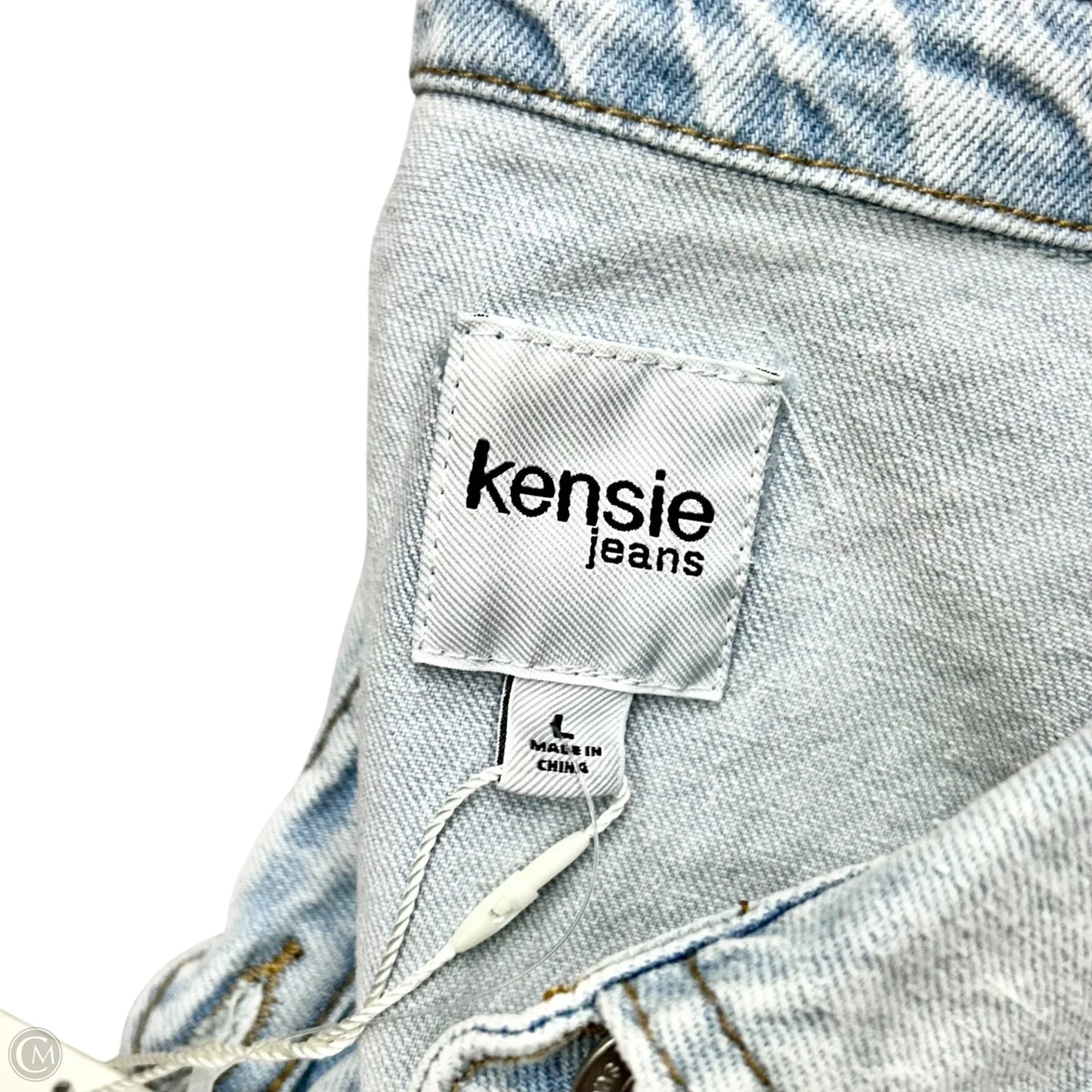 Jacket Denim By Kensie In Blue Denim, Size: L