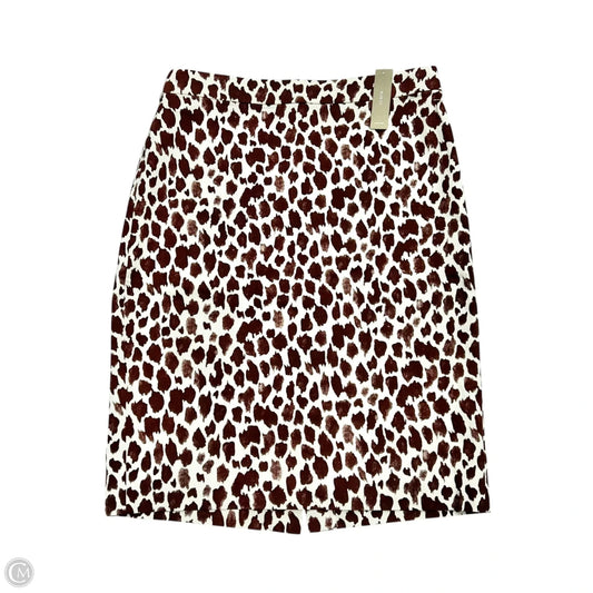 Skirt Midi By J. Crew In Brown & Cream, Size: 10