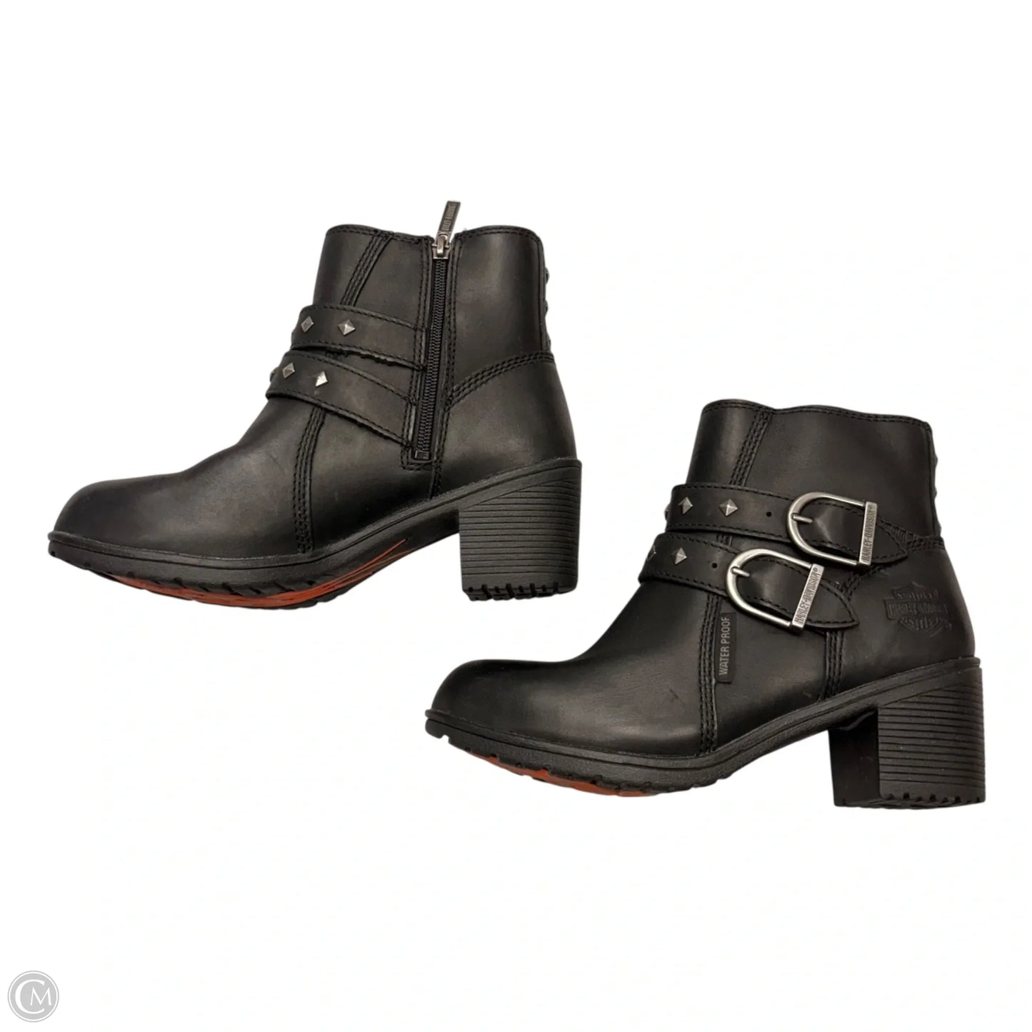 Boots Leather By Harley Davidson In Black, Size: 8