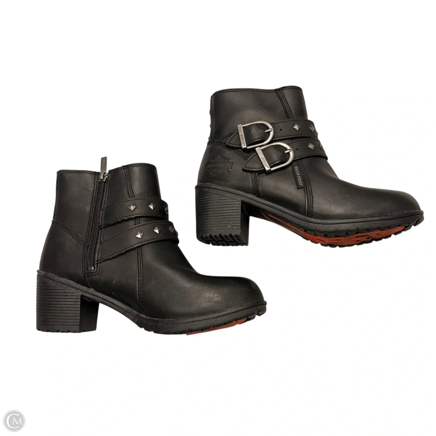 Boots Leather By Harley Davidson In Black, Size: 8