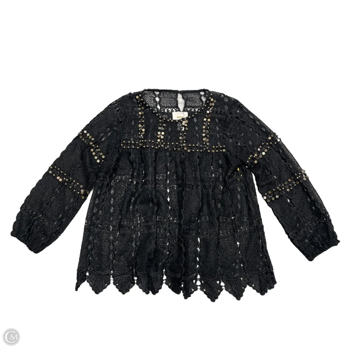 Blouse Long Sleeve By Maeve In Black, Size: Xs