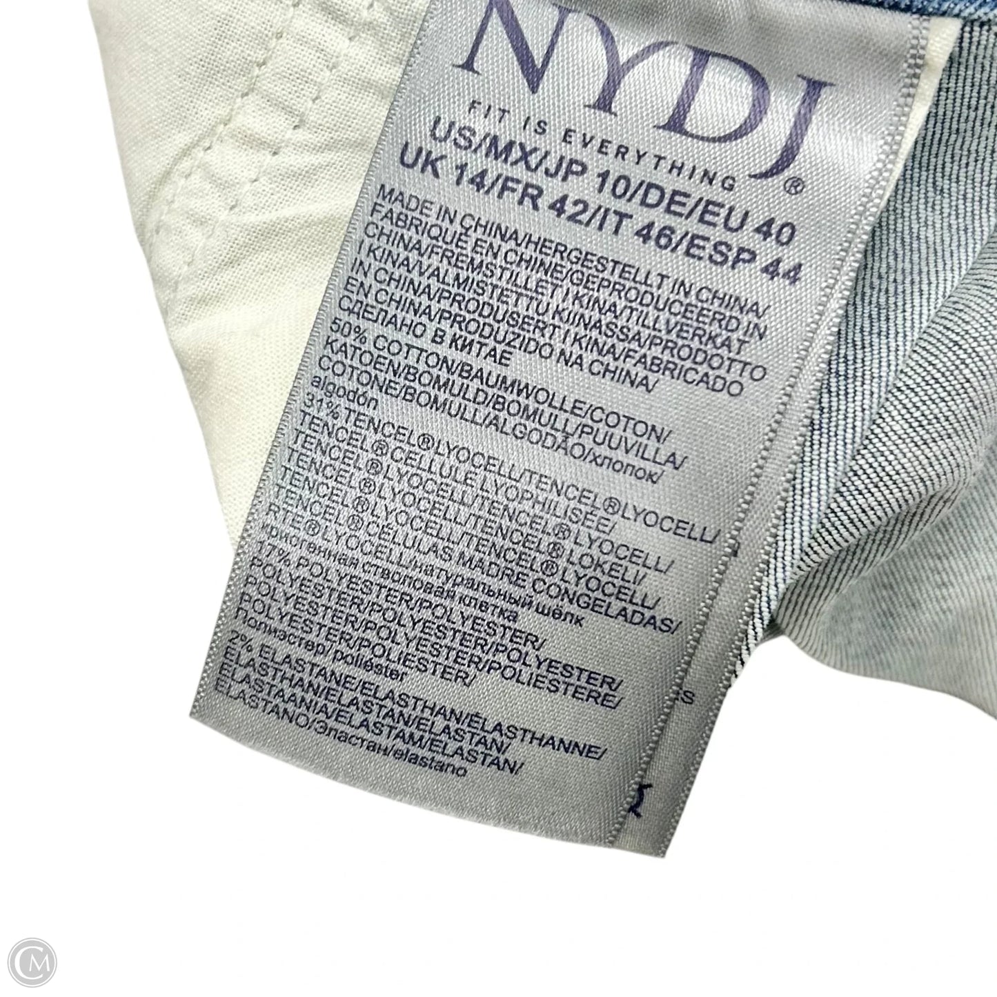 Jeans Wide Leg By Not Your Daughters Jeans In Blue Denim, Size: 10