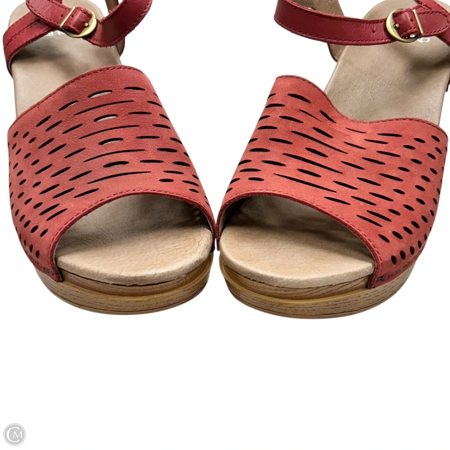 Sandals Heels Block By Dansko In Red, Size: 9.5