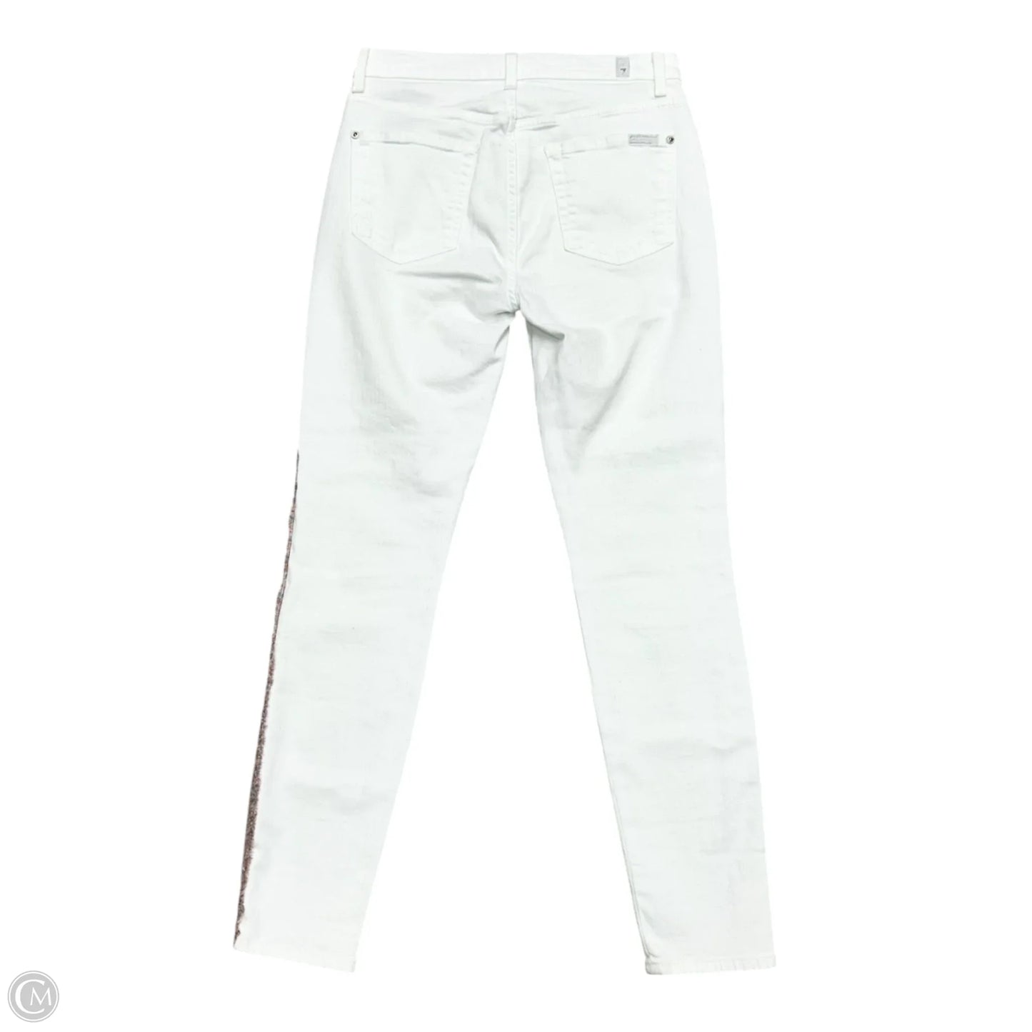 Jeans Straight By 7 For All Mankind In White Denim, Size: 6
