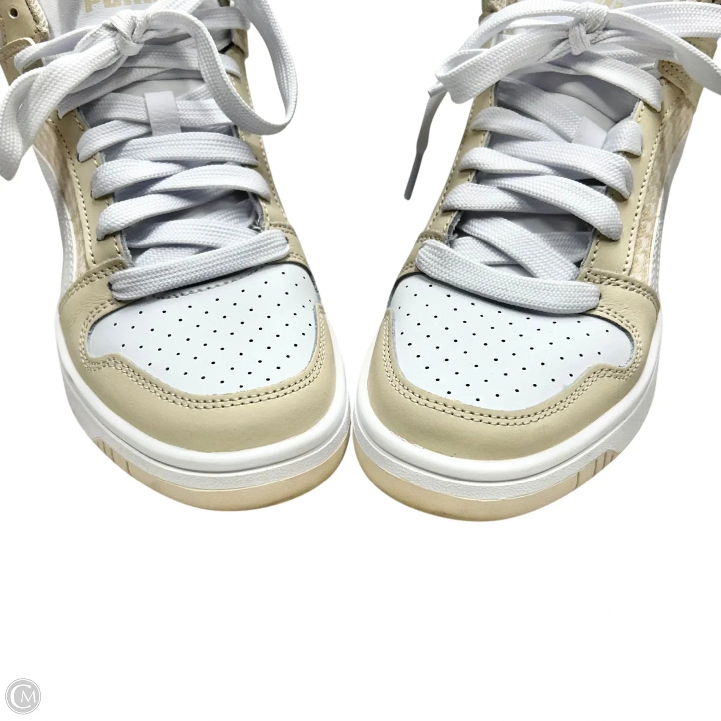 Shoes Sneakers By Puma In Tan & White, Size: 7