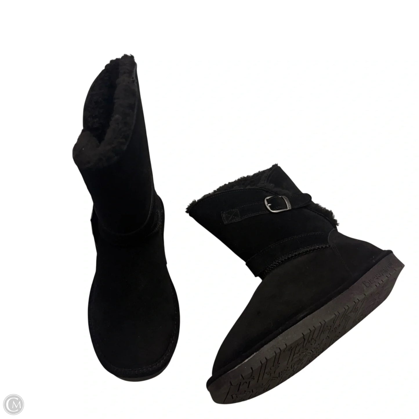 Boots Mid-calf Flats By Bearpaw In Black, Size: 7