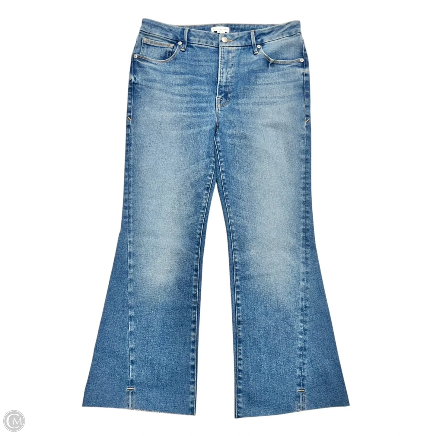 Jeans Boot Cut By Good American In Blue Denim, Size: 12