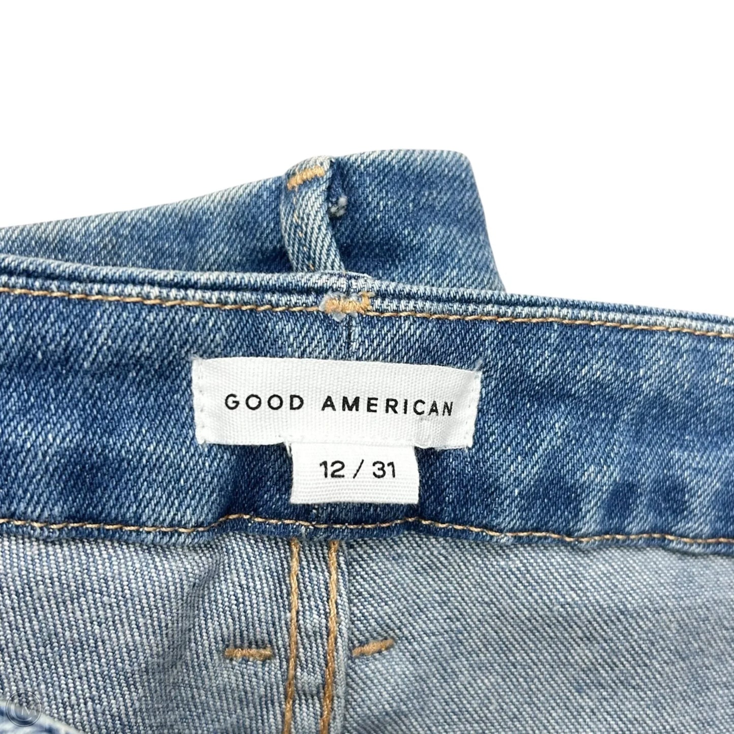 Jeans Boot Cut By Good American In Blue Denim, Size: 12