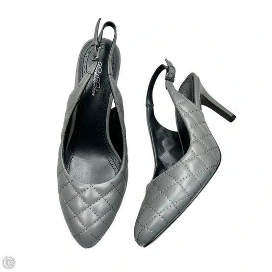 Shoes Heels Kitten By Brooks Brothers In Grey, Size: 7.5