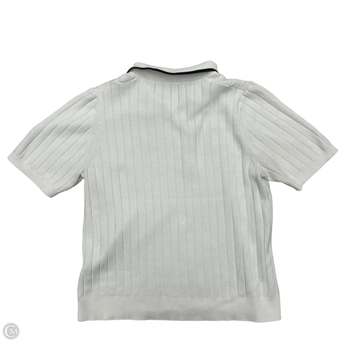 Top Short Sleeve By Adrianna Papell In White, Size: L