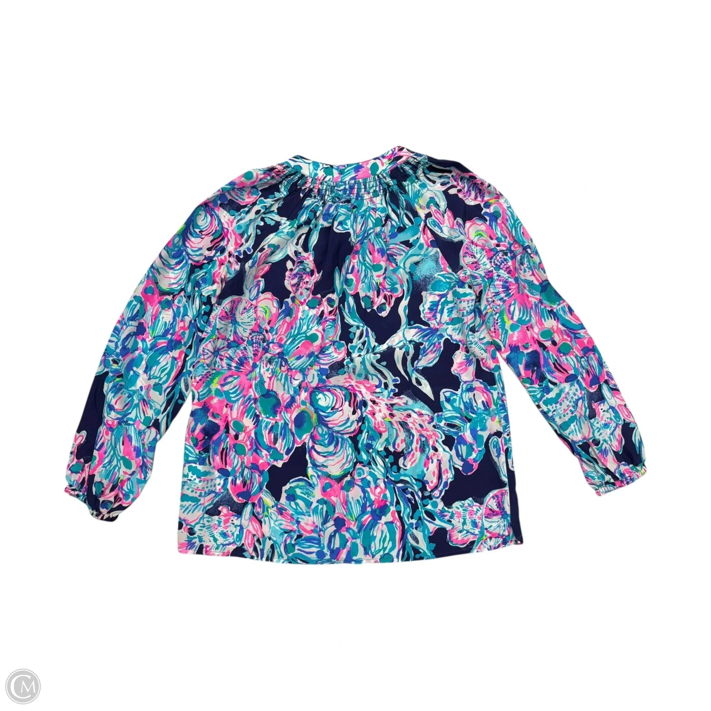 Top Long Sleeve Designer By Lilly Pulitzer In Blue & Pink, Size: Xs