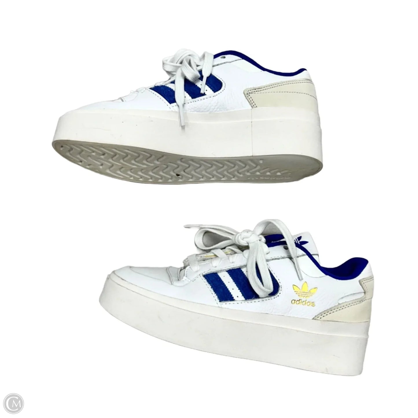 Shoes Sneakers Platform By Adidas In Blue & White, Size: 7.5