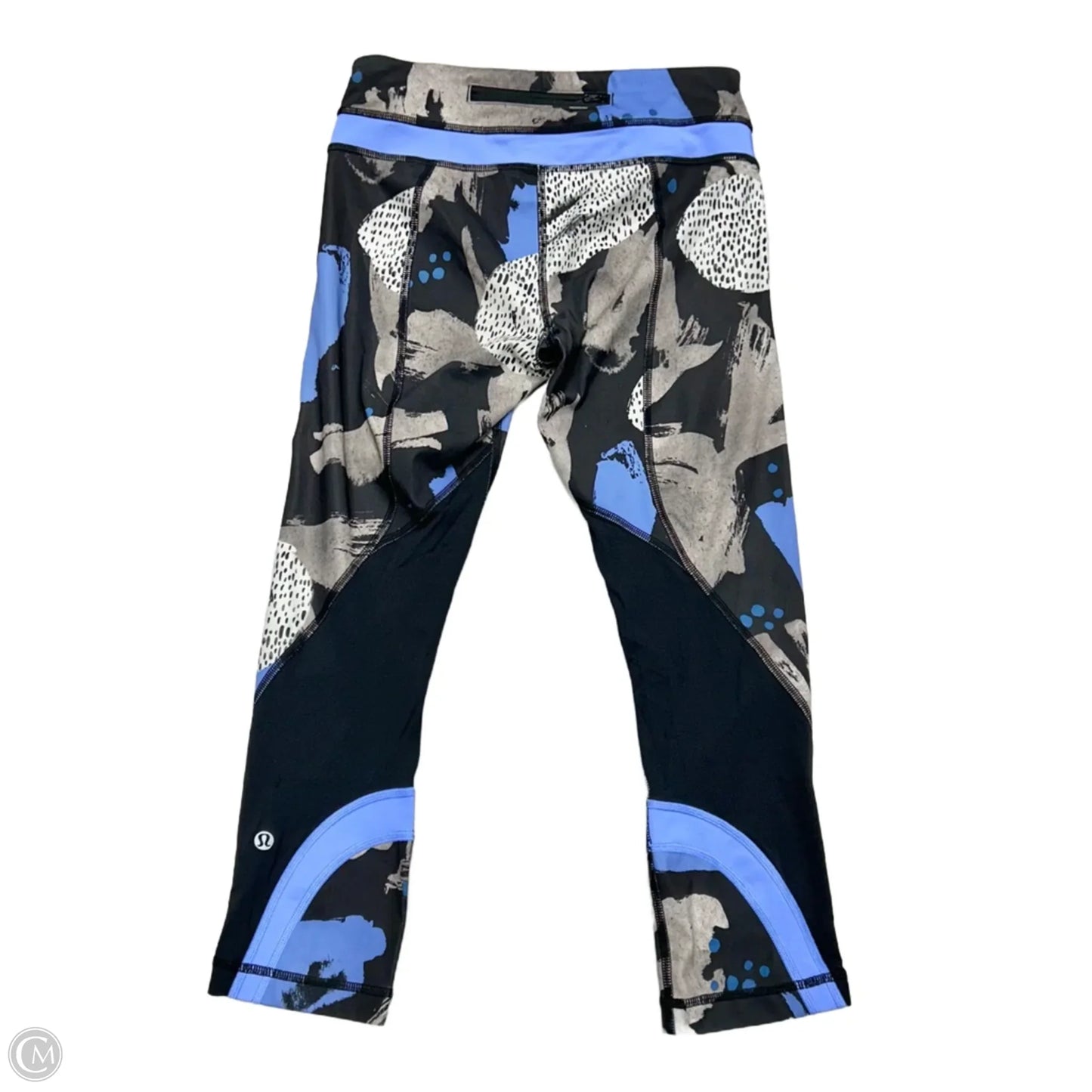 Athletic Leggings Capris By Lululemon In Black & Blue, Size: S