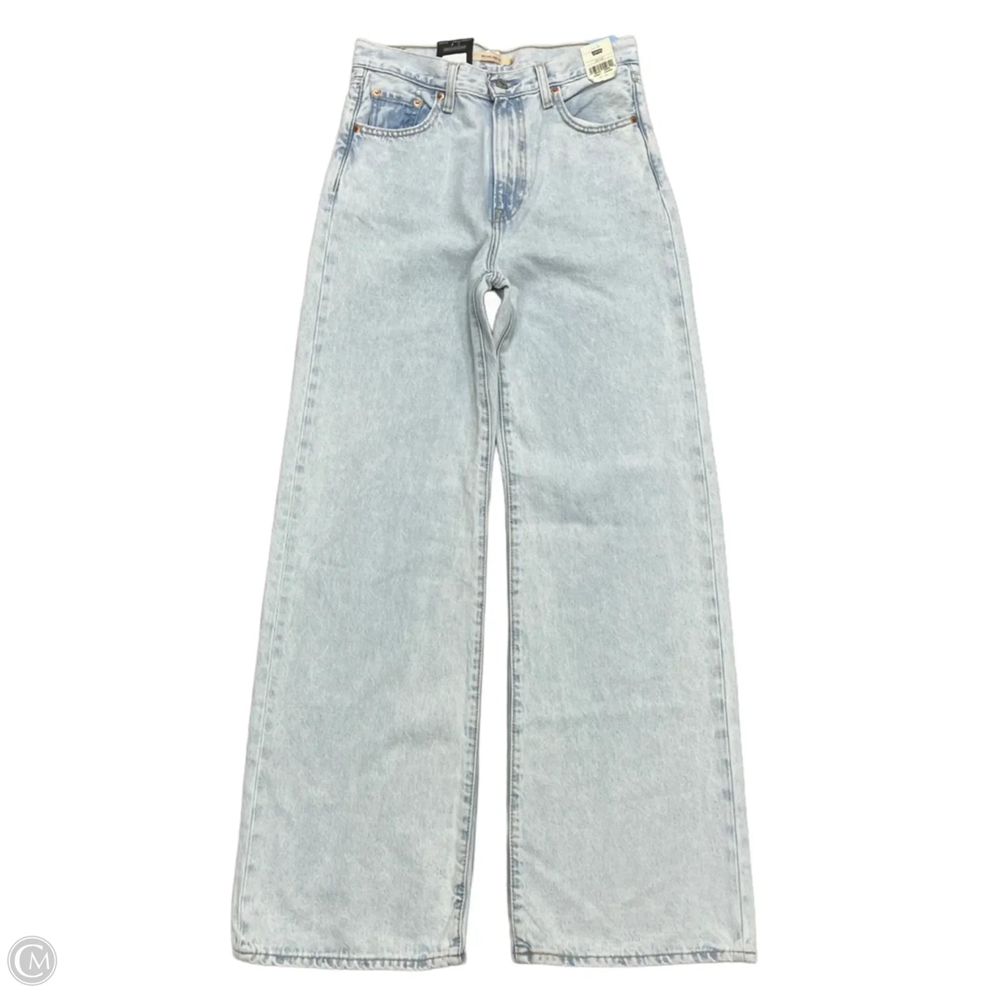 Jeans Straight By Levis In Blue Denim, Size: 2