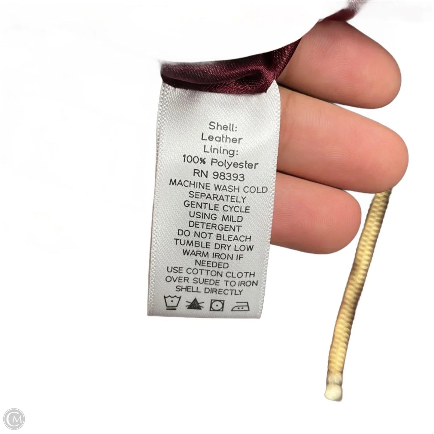 Jacket Leather By Dennis Basso Qvc In Maroon, Size: 2x