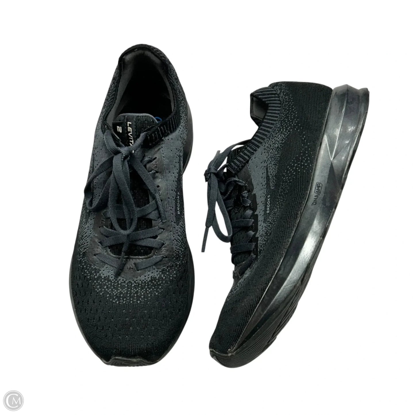 Shoes Athletic By Brooks In Black & Grey, Size: 9