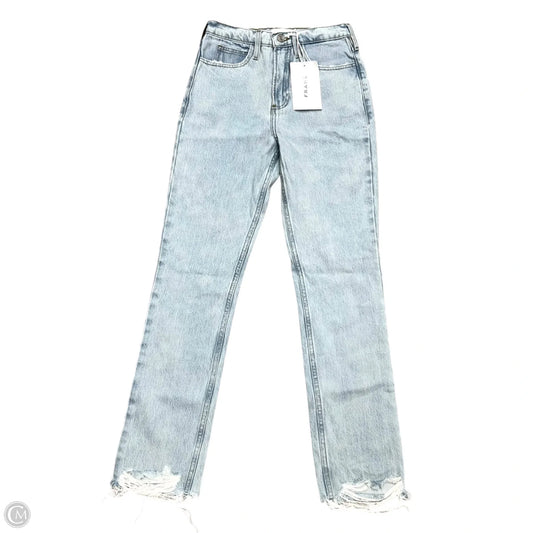 Jeans Straight By Frame In Blue Denim, Size: 0