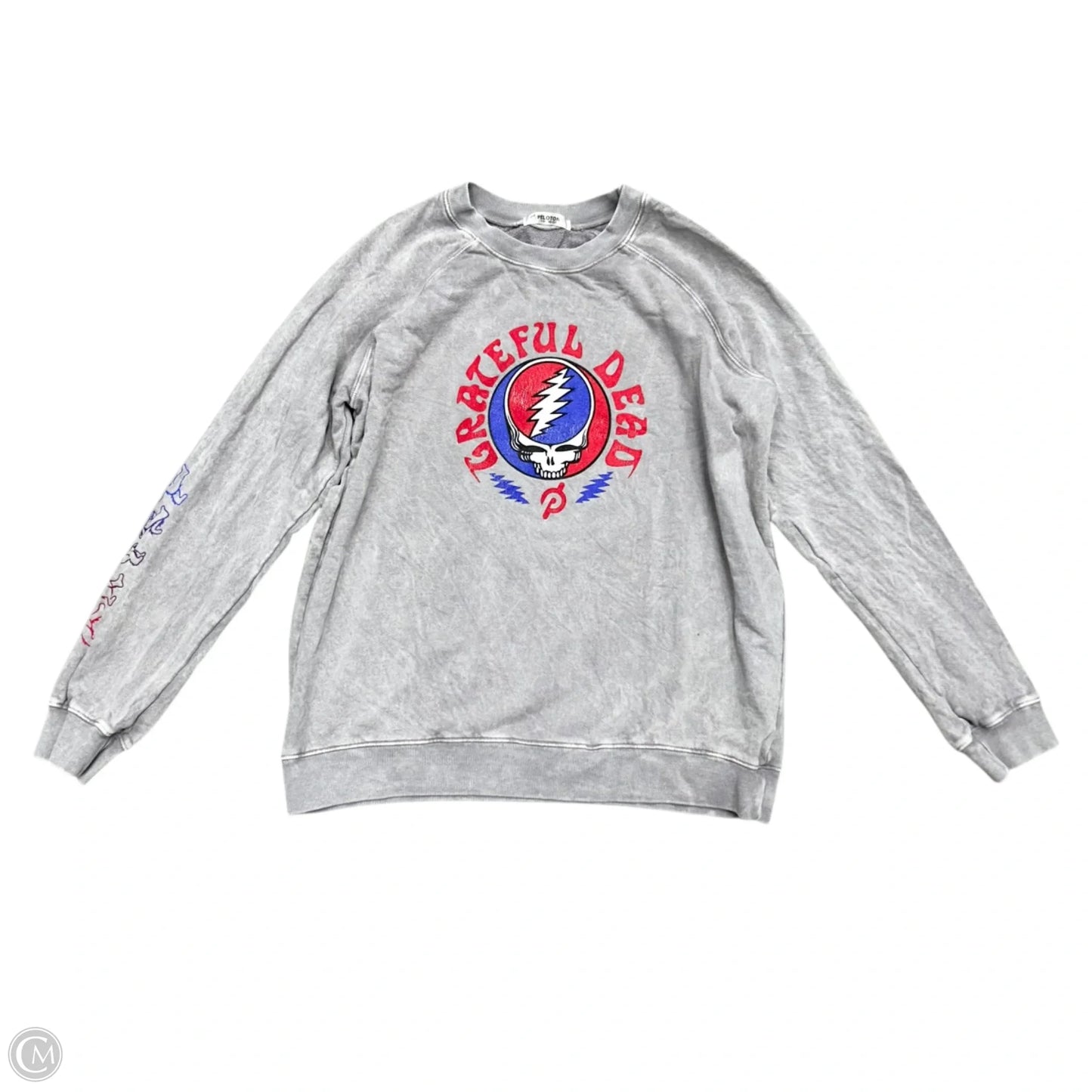 Athletic Sweatshirt Crewneck By Peloton In Grey, Size: L