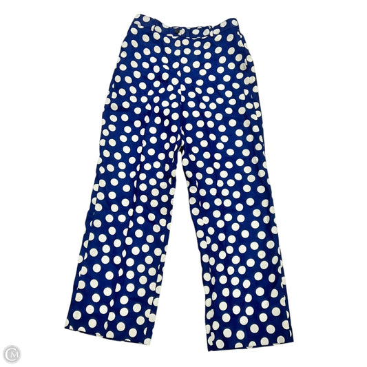 Pants Linen By J. Crew In Blue & Cream, Size: S