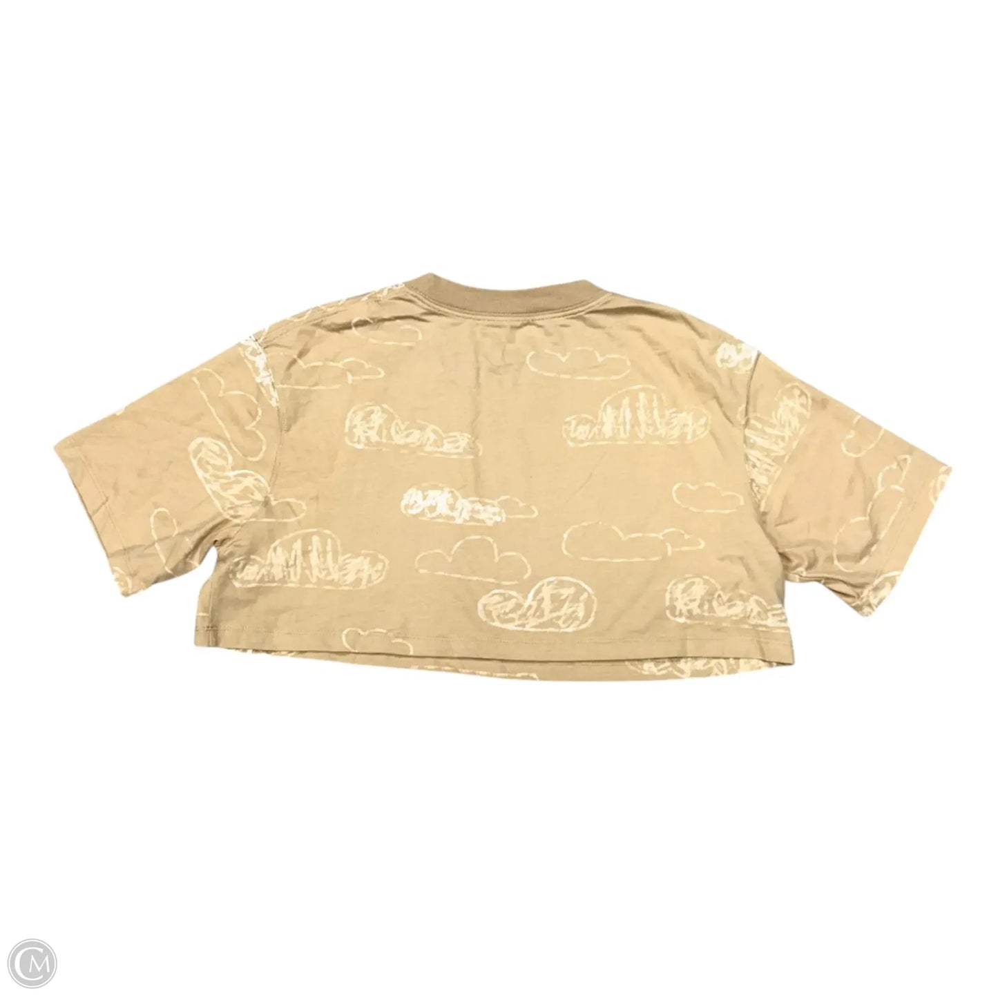 Top Short Sleeve Designer By Jordan In Tan, Size: S