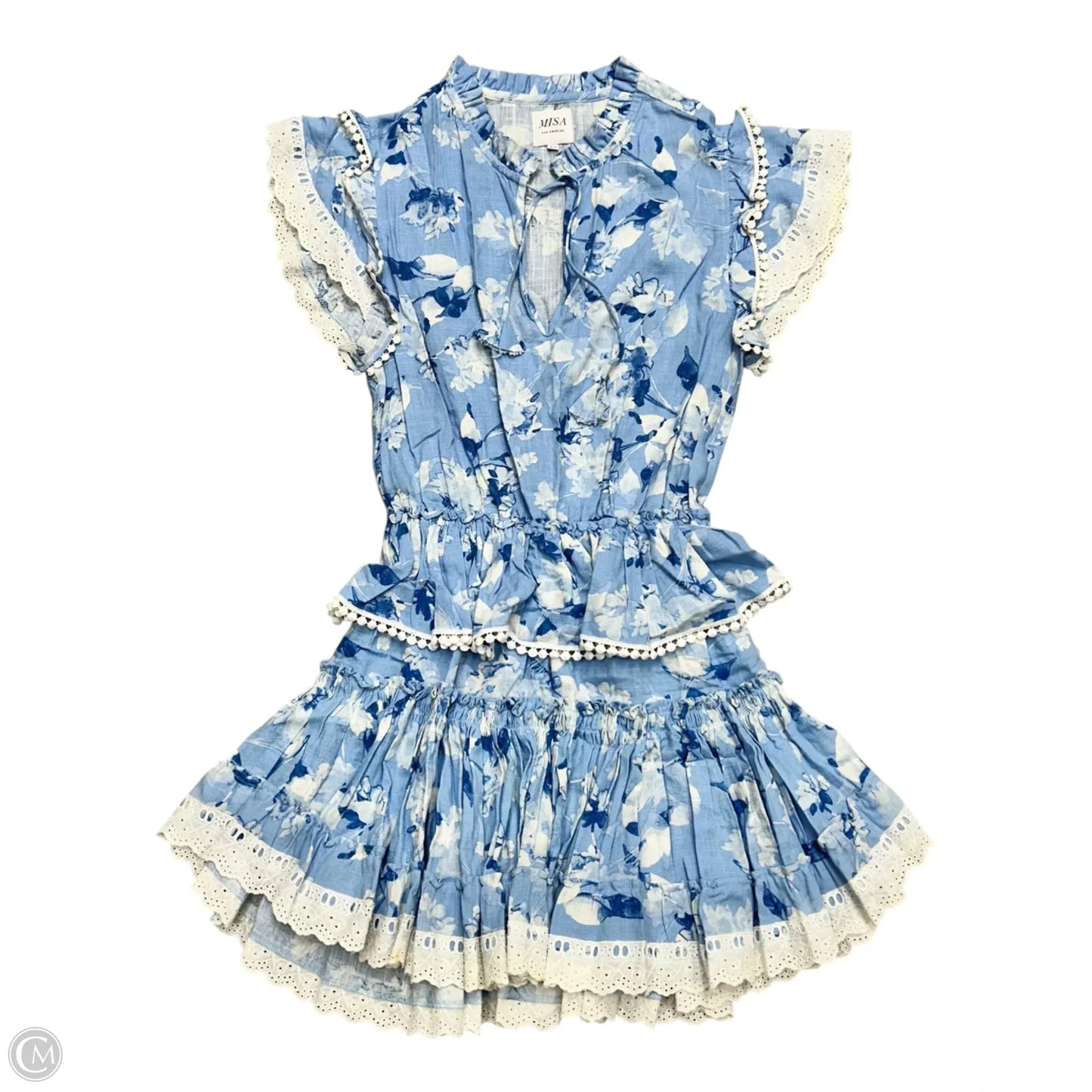 Dress Designer By Misa In Blue & White, Size: Xs