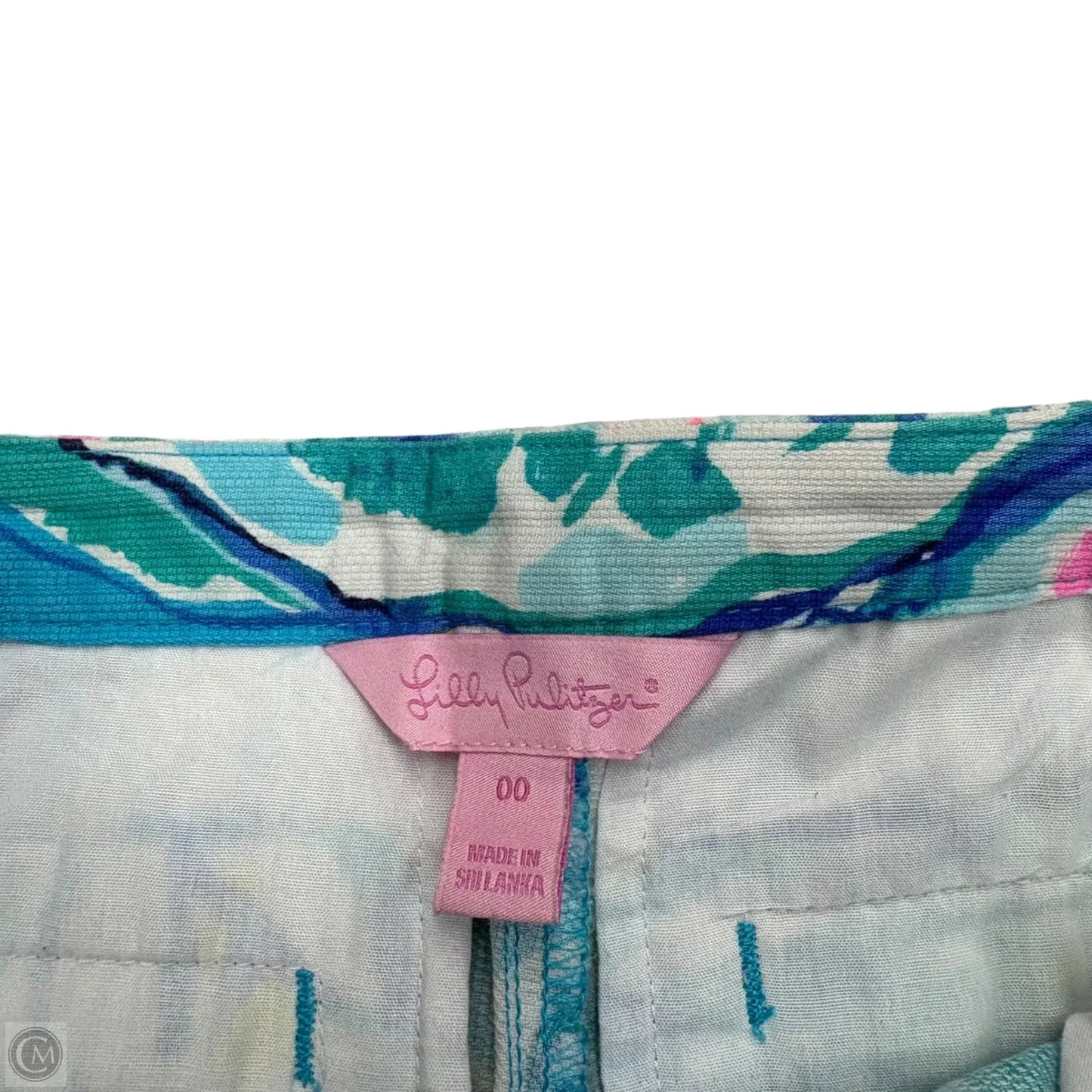 Shorts Designer By Lilly Pulitzer In Blue & White, Size: 0