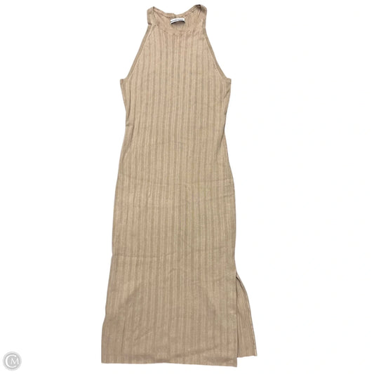 Dress Casual Midi By Abercrombie And Fitch In Tan, Size: L