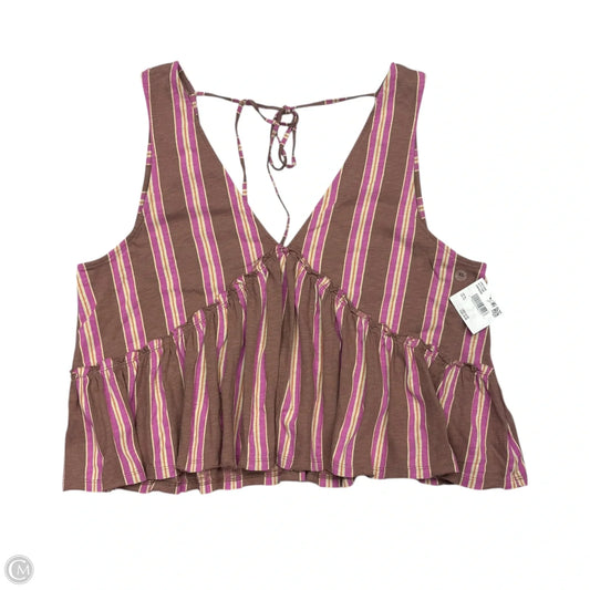 Top Sleeveless By American Eagle In Purple & Tan, Size: Xl