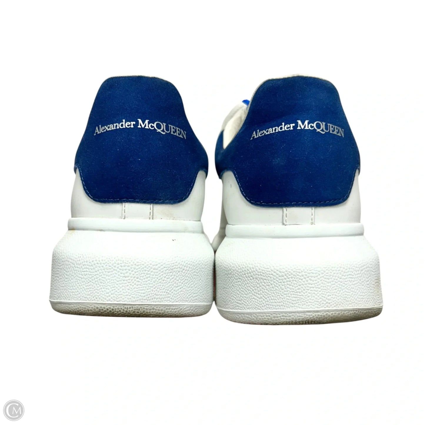 Shoes Luxury Designer By Alexander Mcqueen In Blue & White, Size: 9.5