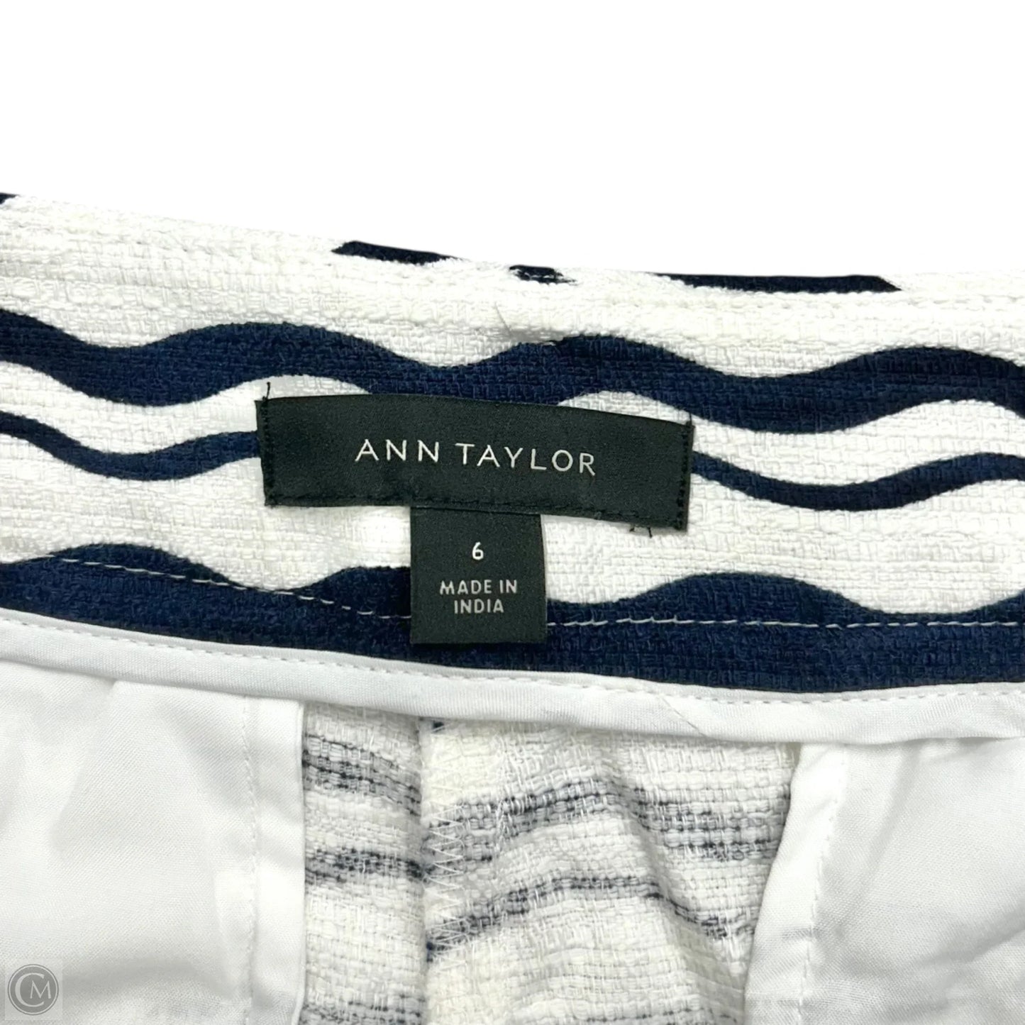 Shorts By Ann Taylor In Blue & White, Size: 6