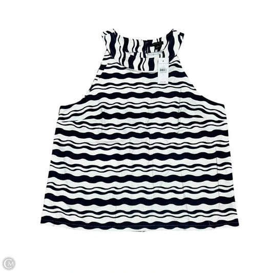 Top Sleeveless By Ann Taylor In Blue & White, Size: S