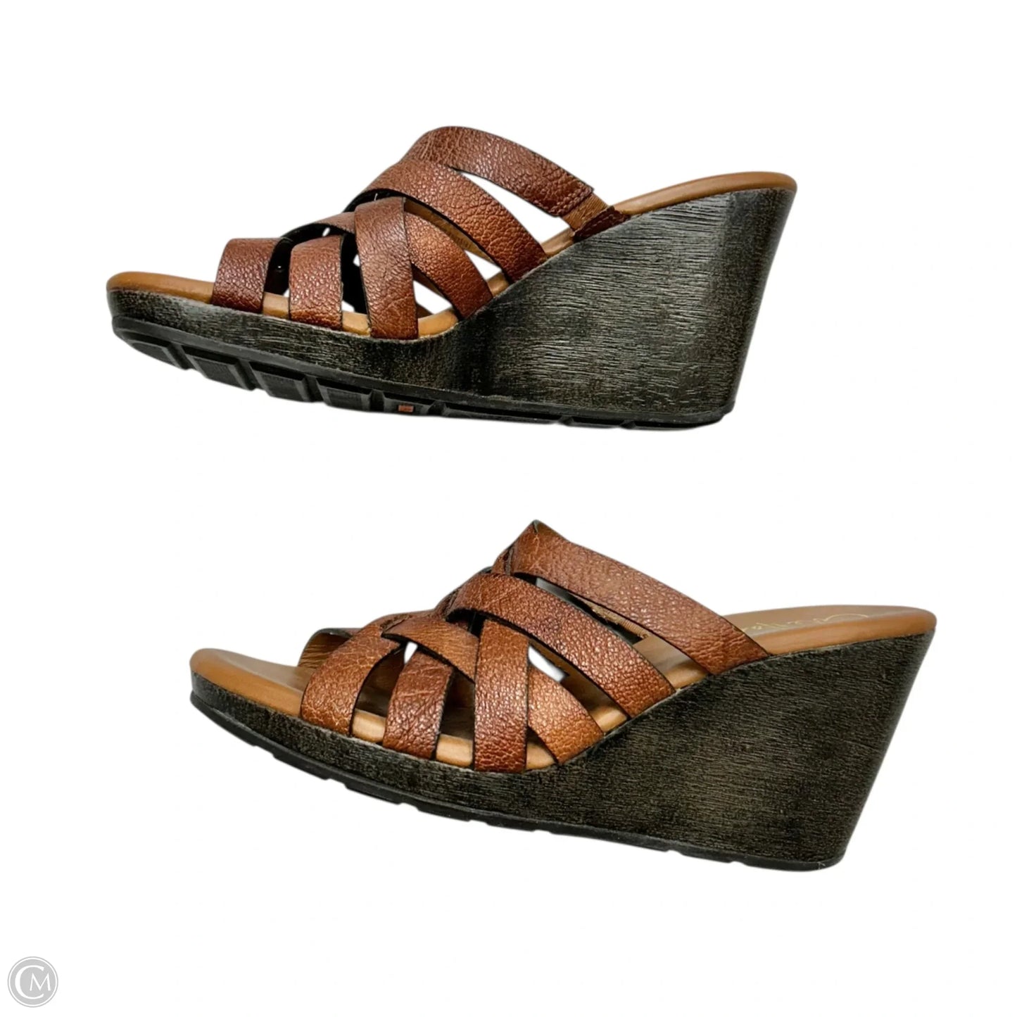 Sandals Heels Wedge By Cole-haan In Brown, Size: 6.5