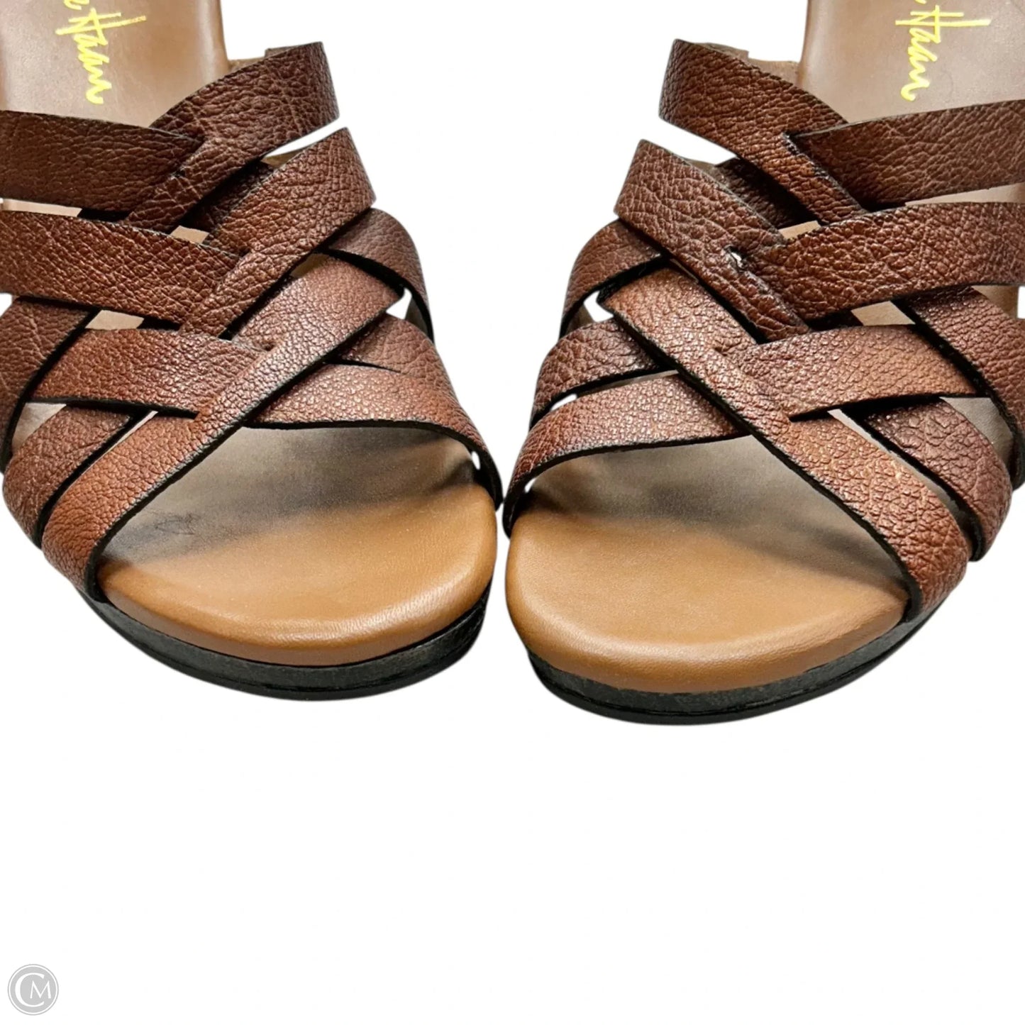 Sandals Heels Wedge By Cole-haan In Brown, Size: 6.5