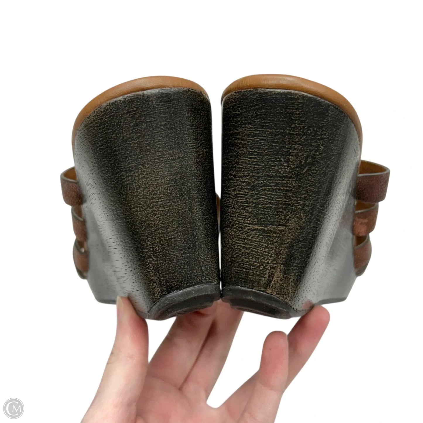Sandals Heels Wedge By Cole-haan In Brown, Size: 6.5