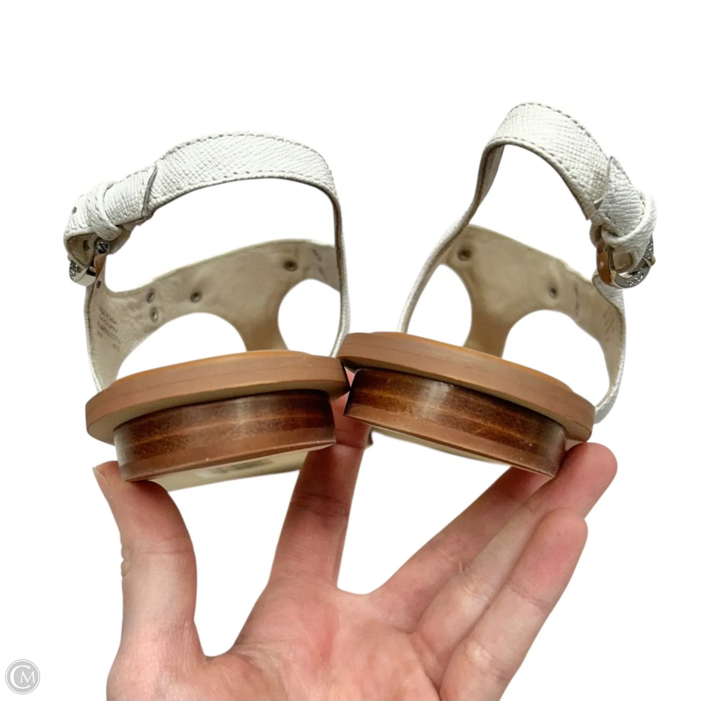 Sandals Flats By Michael By Michael Kors In Brown & White, Size: 6.5