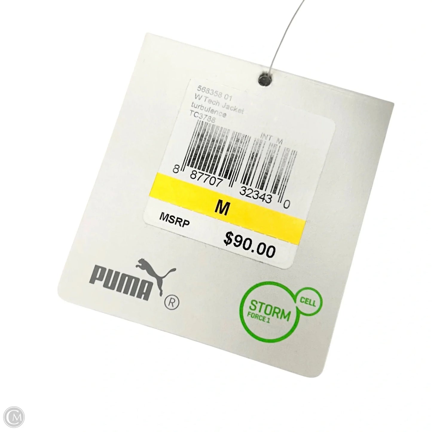 Athletic Jacket By Puma In Grey, Size: M