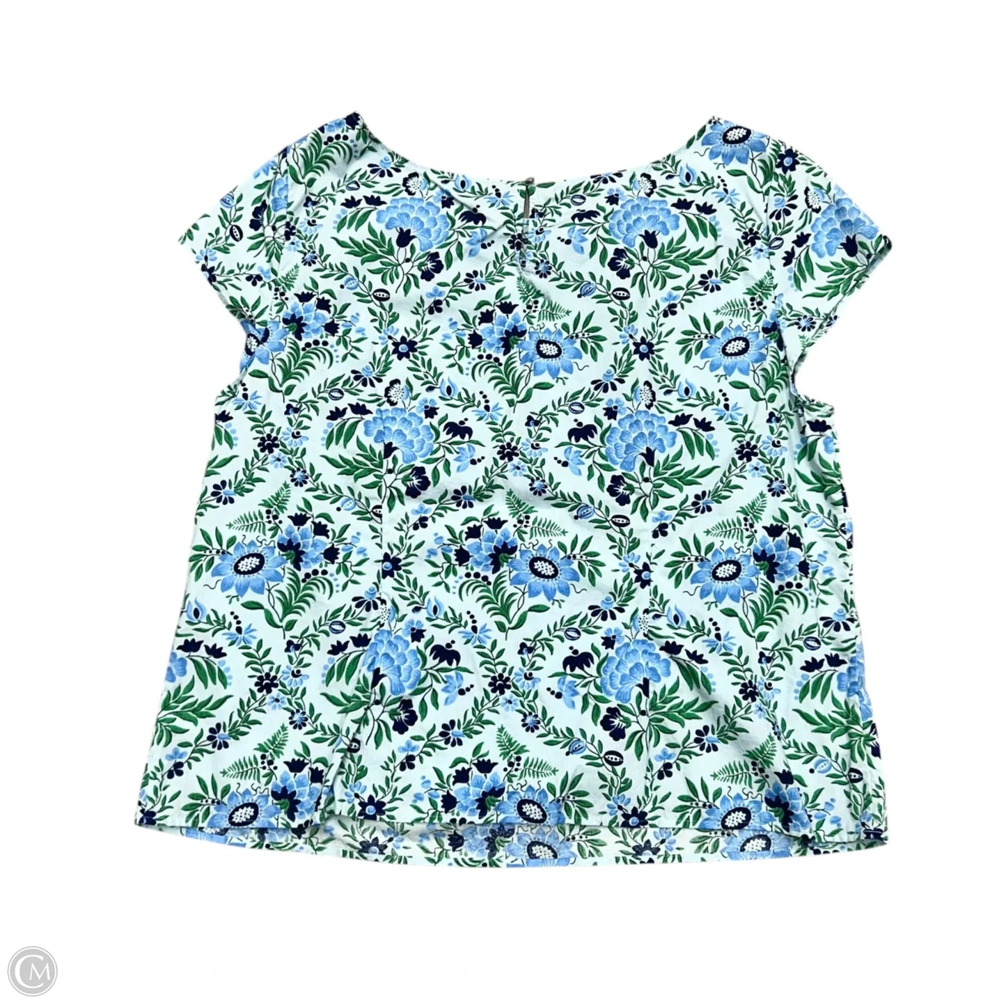 Top Short Sleeve By Talbots In Blue & Green, Size: Xl