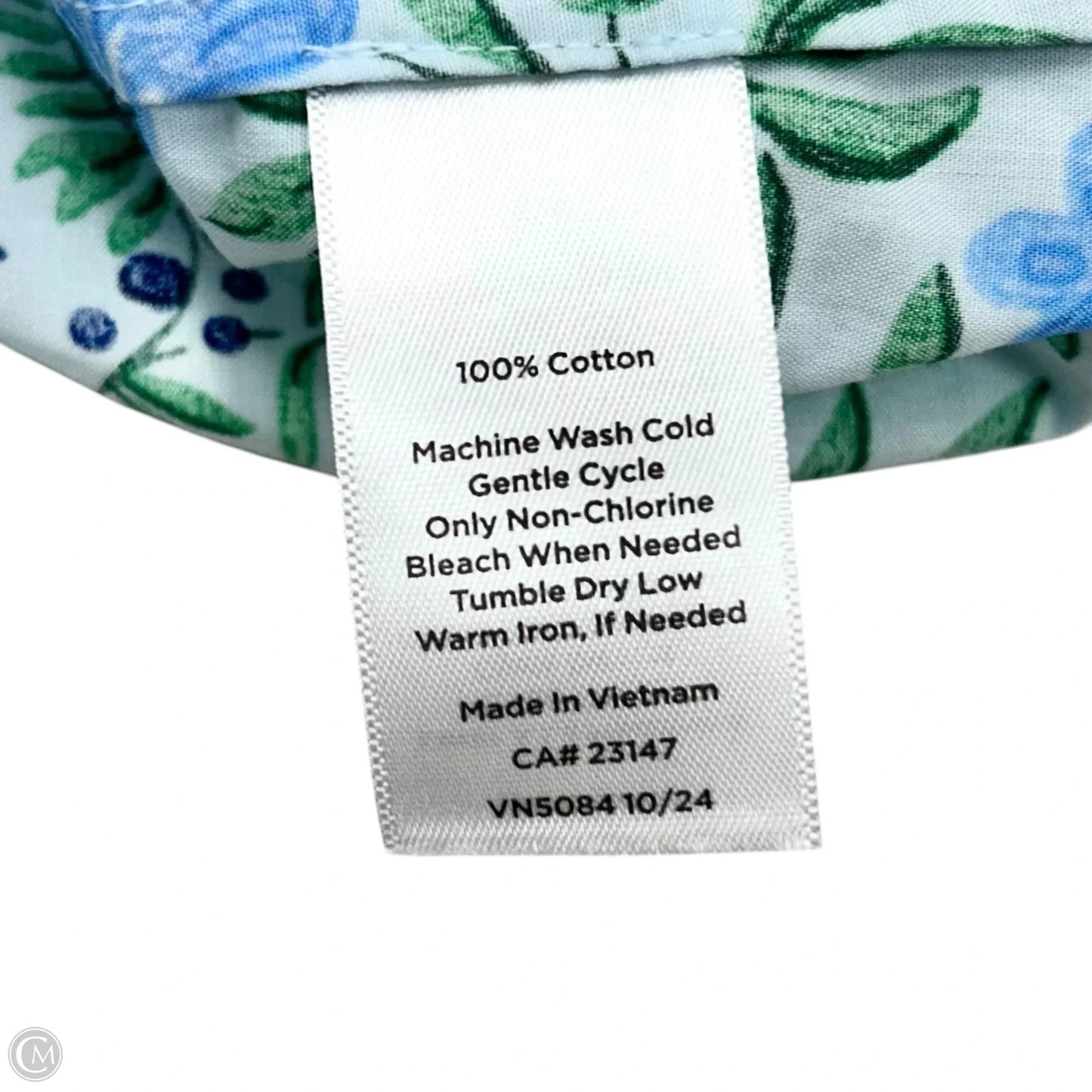 Top Short Sleeve By Talbots In Blue & Green, Size: Xl