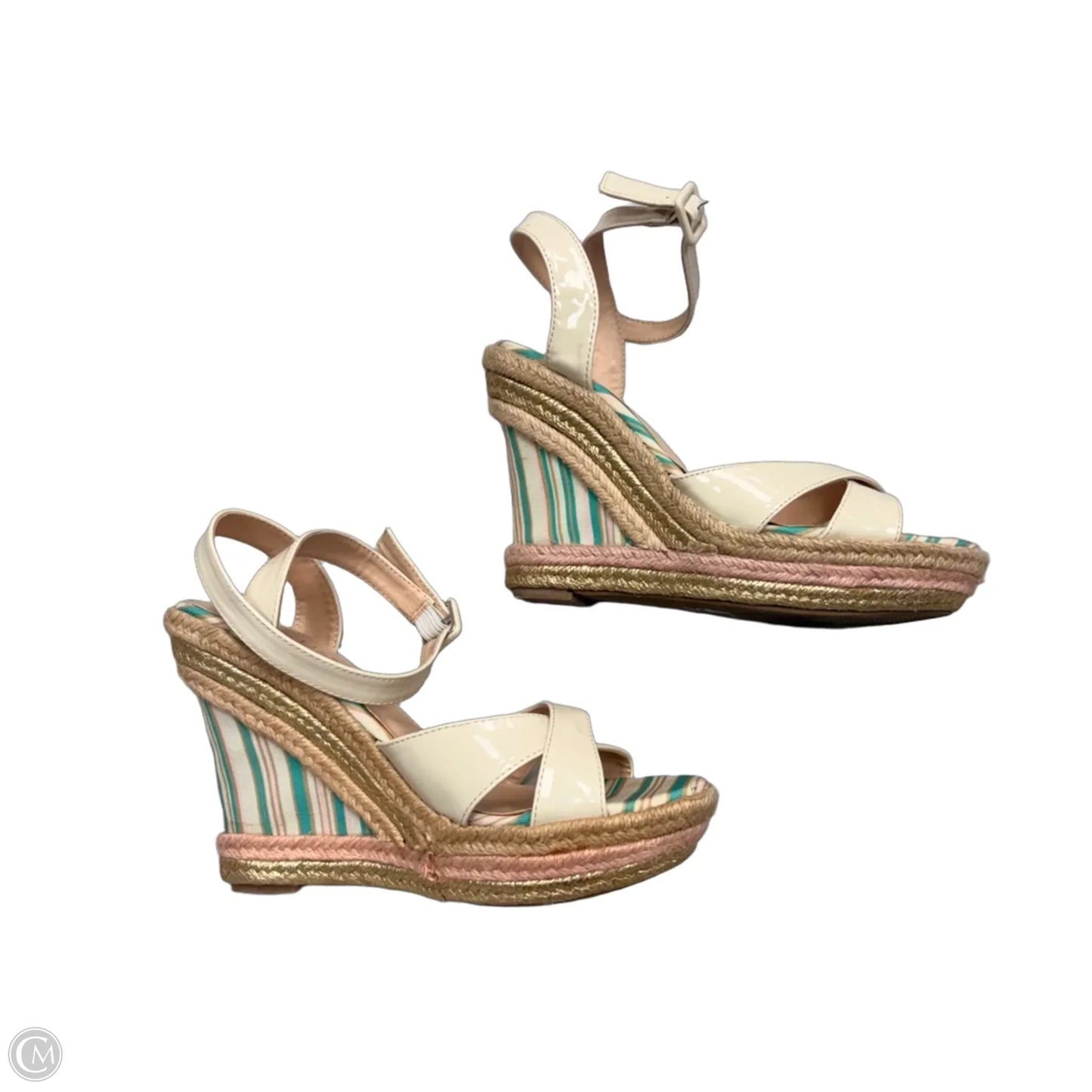 Sandals Heels Wedge By Venus In Tan, Size: 8.5