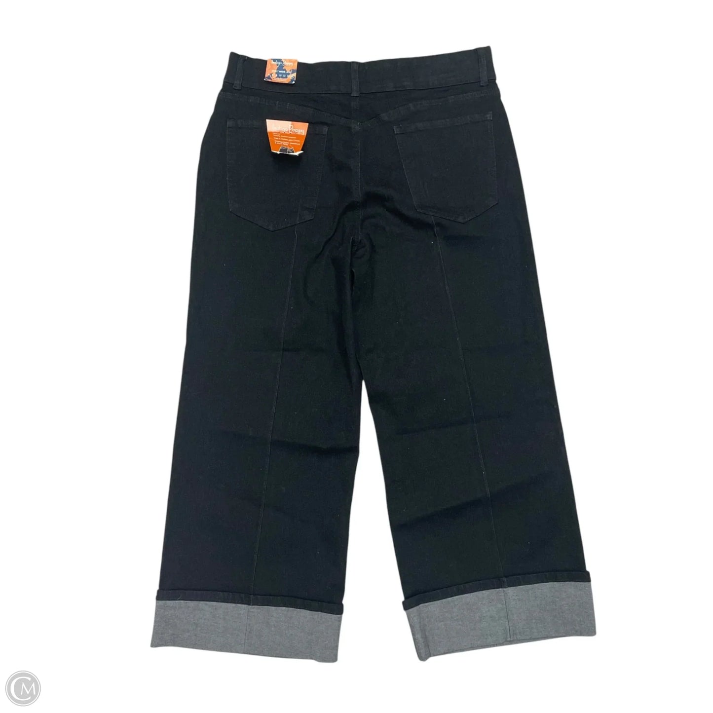 Jeans Wide Leg By Indigo Poppy In Black Denim, Size: 16