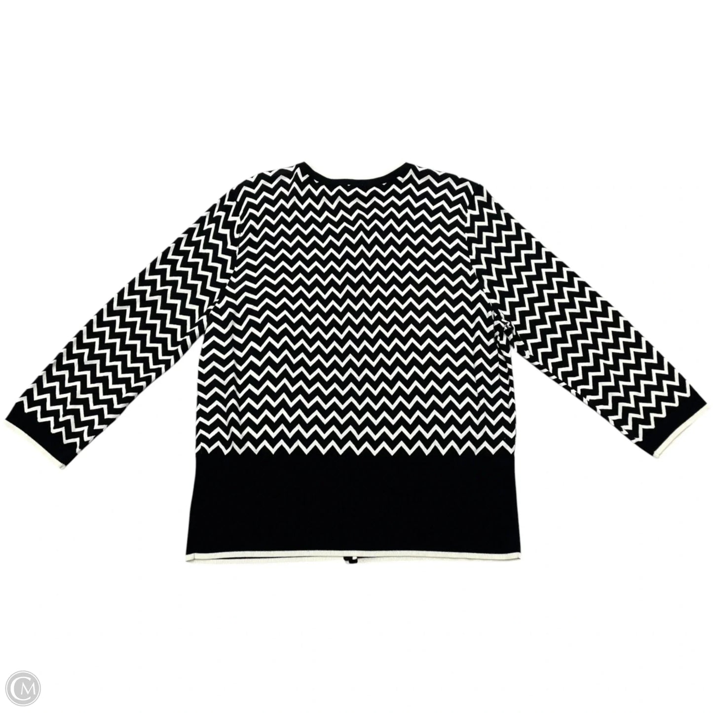 Cardigan By Talbots In Black & White, Size: Xl