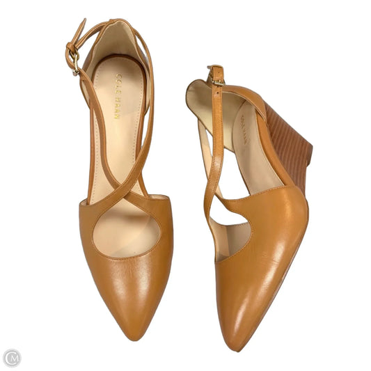 Shoes Heels Wedge By Cole-haan In Brown, Size: 8